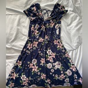 Floral Navy Blue Dress Aeropostale